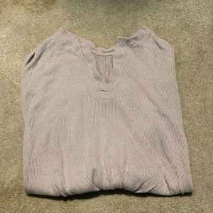 Lavender Roxy Ripped Sweater